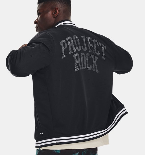 Under Armour Men's Project Rock Mesh Varsity Jacket